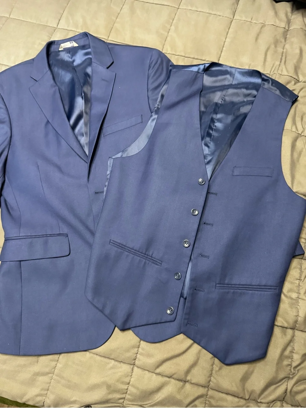 Men's Navy Blue Single-Breasted Blazer